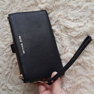 Michael Kors Black Wristlet Smartphone Wallet